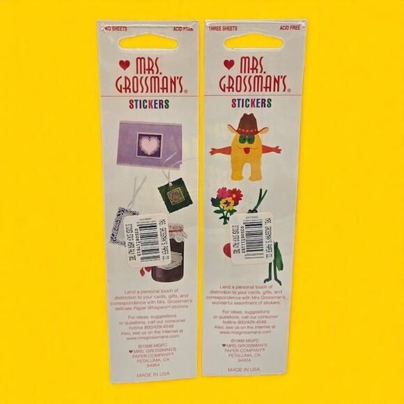 1990s Mrs. Grossman's 5 Sheet Lot Tropical Palm Whisper Palm Tree Sticker Strips - Picture 2 of 7